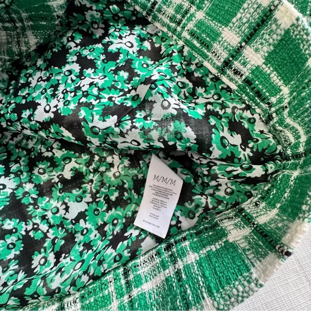 Cabi Library Jacket Green White Black Plaid  size Medium - Picture 5 of 10